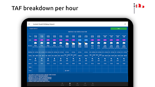 Metar-Taf - Visual decoder list_