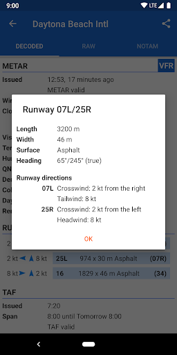 Avia Weather - METAR & TAF list_