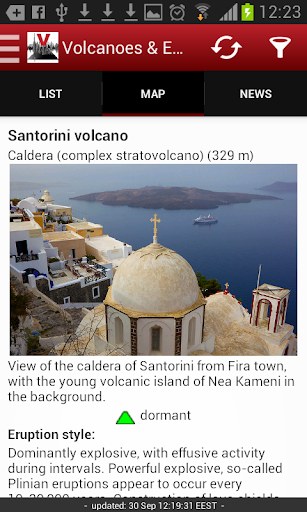 Volcanoes & Earthquakes list_