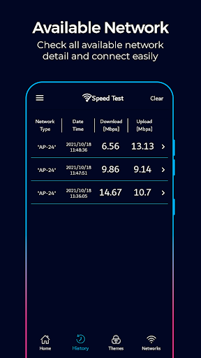 Speed Test - Wifi Speed Test list_