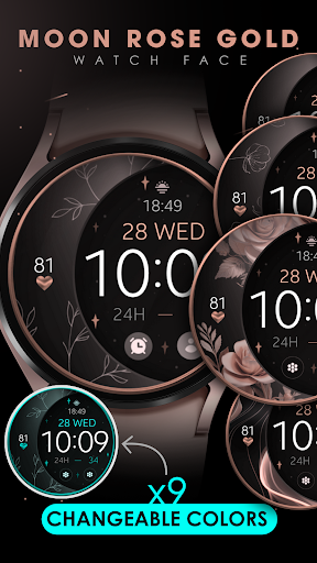 Moon Rose Gold watch face list_