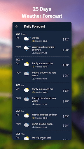 Weather Live - Radar & Widget list_