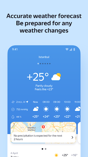 Yandex Weather list_