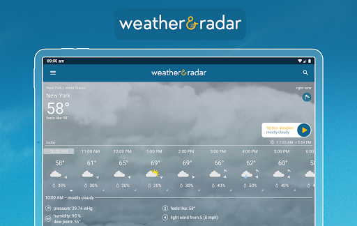 Weather & Radar list_