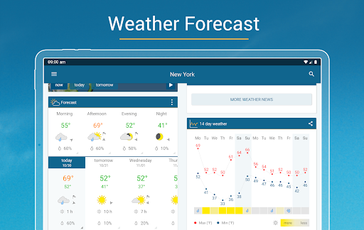 Weather & Radar list_