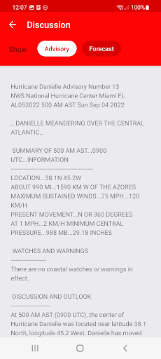 My Hurricane Tracker & Alerts list_