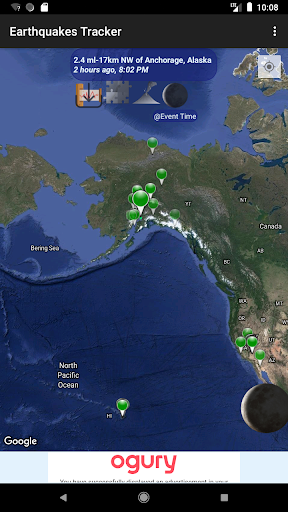 Earthquakes Tracker list_