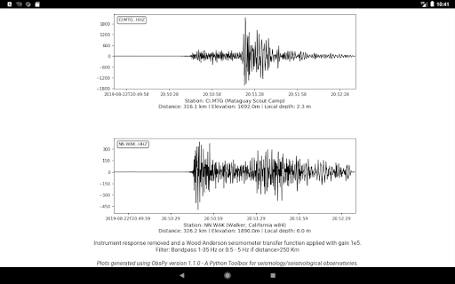 Earthquakes Tracker list_