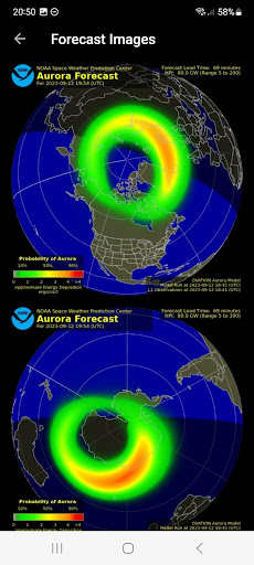 My Aurora Forecast & Alerts list_