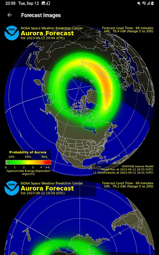 My Aurora Forecast & Alerts list_