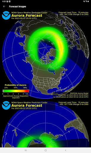 My Aurora Forecast & Alerts list_