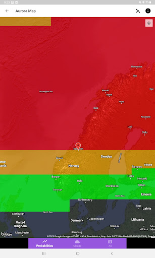 My Aurora Forecast & Alerts list_