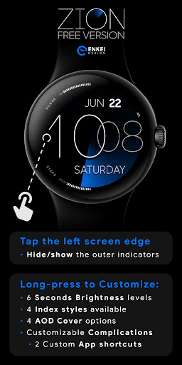 ZION Blue - digital watch face list_