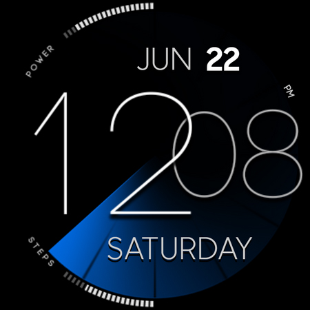 ZION Blue - digital watch face list_