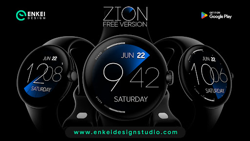 ZION Blue - digital watch face list_