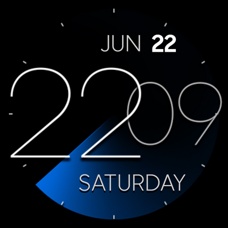 ZION Blue - digital watch face list_