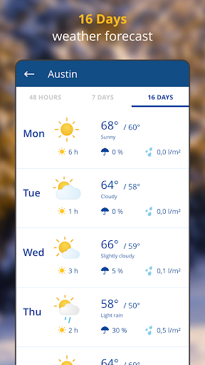 weather24: Forecast & Radar list_