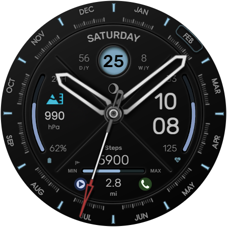 WFP 307 Hybrid watch face list_