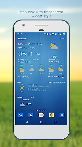 Weather & Clock Widget list_