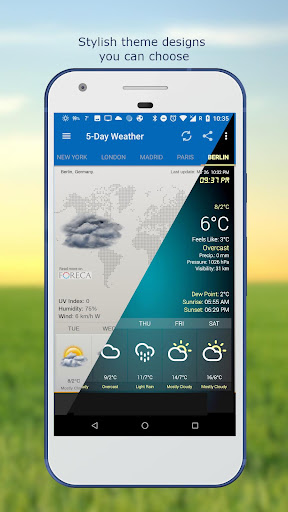 Weather & Clock Widget list_