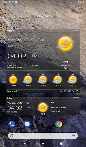 Weather & Clock Widget list_