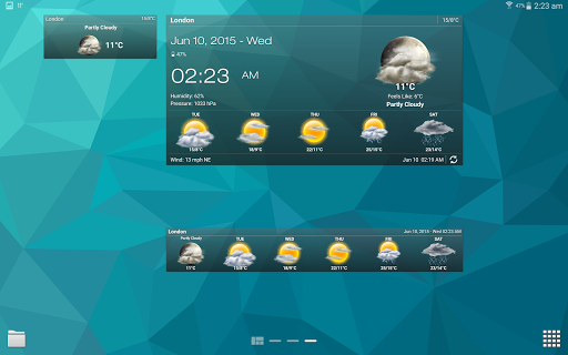 Weather & Clock Widget list_