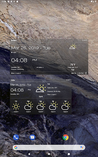 Weather & Clock Widget list_