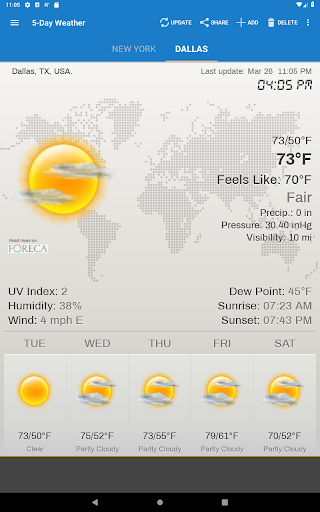 Weather & Clock Widget list_