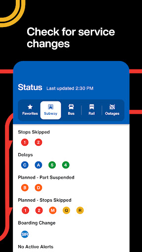 The Official MTA App list_