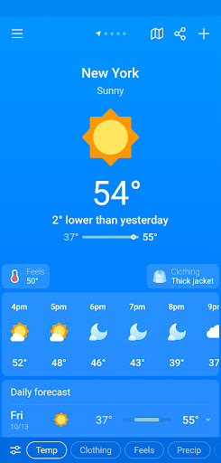 Weather & Clima - Weather App list_