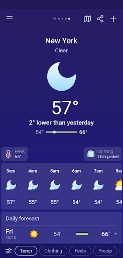 Weather & Clima - Weather App list_