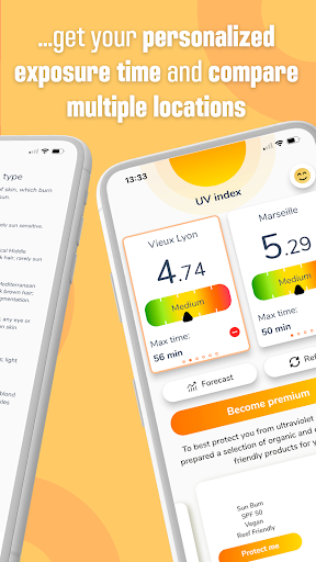 UV Index - Tan Widget list_