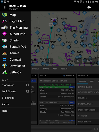 Garmin Pilot list_