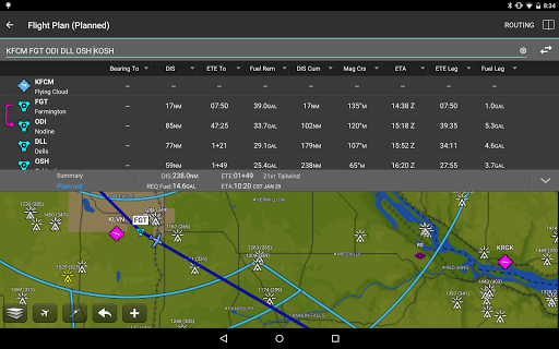 Garmin Pilot list_