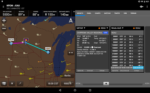 Garmin Pilot list_