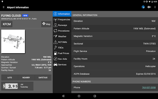 Garmin Pilot list_