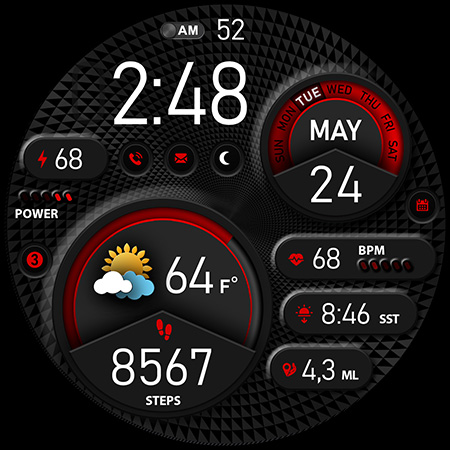 Sport Watch Face PER015 Luna list_34