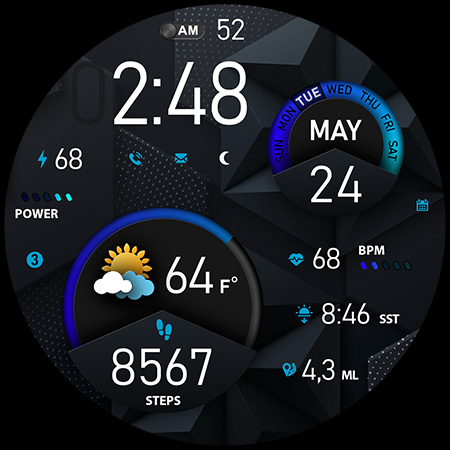 Sport Watch Face PER015 Luna list_35