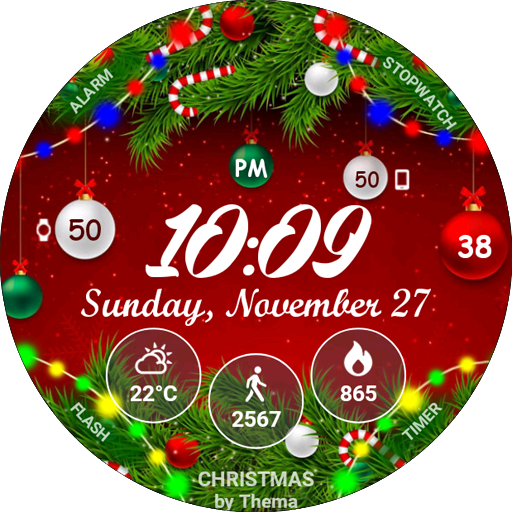 Christmas Lights Watch Face