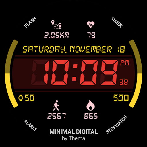 Minimal Digital Watch Face list_11