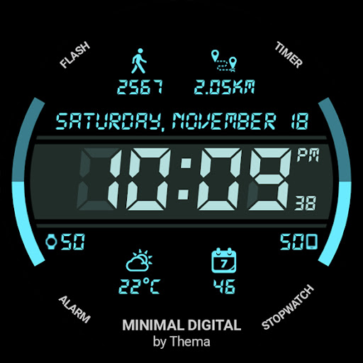 Minimal Digital Watch Face list_10