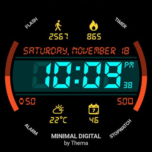 Minimal Digital Watch Face list_9