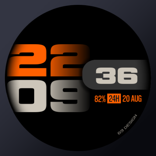 [69D] Big&Bold Color watchface