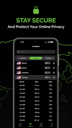 IPVanish: VPN Location Changer list_3