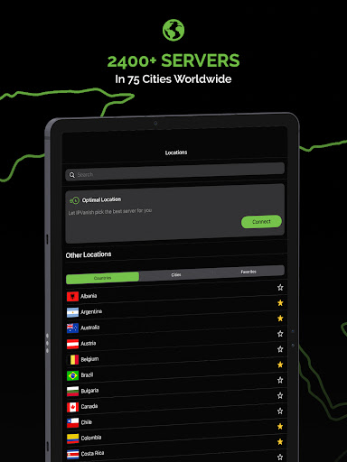 IPVanish: VPN Location Changer list_8