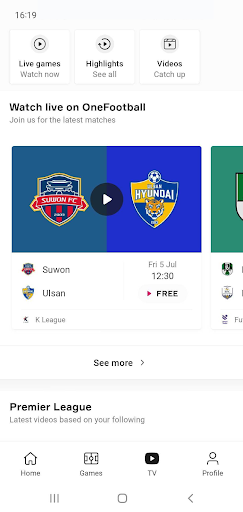 OneFootball - Soccer Scores list_