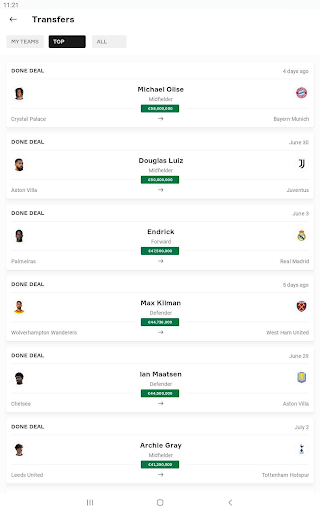 OneFootball - Soccer Scores list_