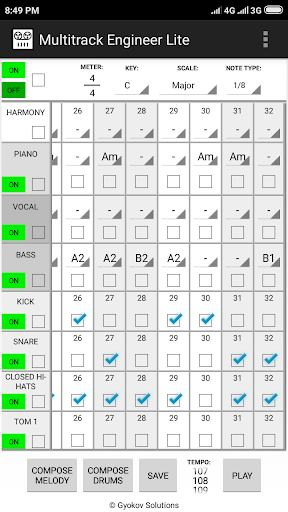 Multitrack Engineer Lite list_