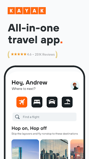 KAYAK: Flights, Hotels & Cars list_