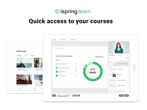 iSpring Learn list_